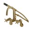 Aqua Vintage AE8457DX Wall Mount Clawfoot Tub Faucet, Brushed Brass AE8457DX - alternate 1